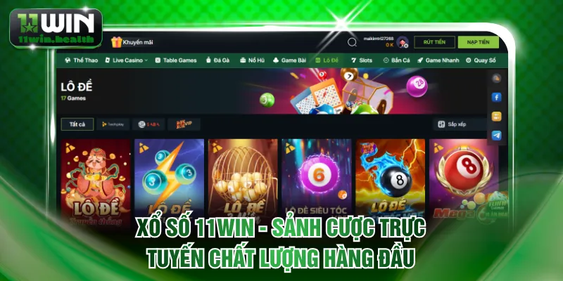 Xổ Số 11WIN - Sảnh Cược Trực Tuyến Chất Lượng Hàng Đầu